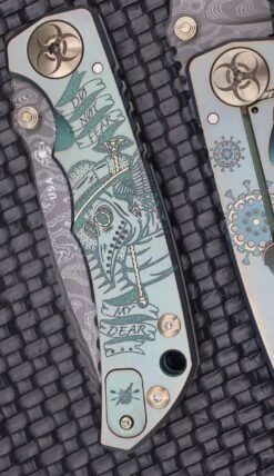 Spartan Blades Harsey Folder 2022 Special Edition Green Plague Doctor & Damascus -Nc Blade image 1eb82410 69c6 4a96 b98d b144ead4bd5b