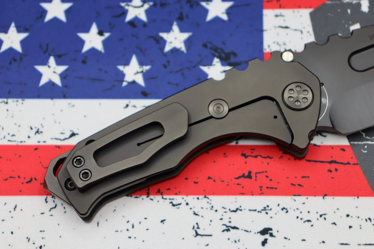Medford Praetorian Genesis T S35 PVD Tanto Blade & PVD Ghost Flag Handles W/ PVD Hardware/Clip 6 Medford Praetorian Genesis T S35 PVD Tanto Blade & PVD Ghost Flag Handles W/ PVD Hardware/Clip - Image 6