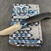 Kansept Knives Mujir Black Titanium With Timascus Bolster