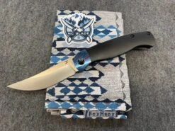 Kansept Knives Mujir Black Titanium With Timascus Bolster