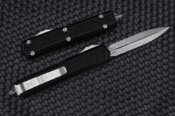 Microtech Makora Double Edge Stonewash Full Serrated & Black Signature Series 206-12S -Nc Blade image 275e61c5 f359 40b8 a7b6 d6ff8f9cfafb