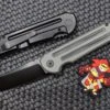 Jake Hoback Knives Kwaiback MK6 Gray SureTouch W/ Fullers & DLC M390