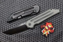Jake Hoback Knives Kwaiback MK6 Gray SureTouch W/ Fullers & DLC M390