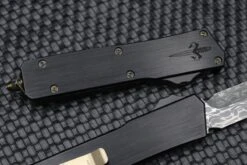 Marfione Scarab 2 D/E Spike Grind Vegas Forge Vines & Roses W/ Hefted Black Handle & Bronzed Ringed Hardware -Nc Blade image 3330b0bc 49ea 47c3 92af fde6260cb774