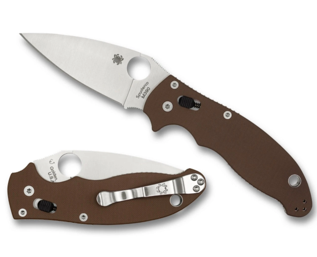 Spyderco Manix 2 Earth Brown Exclusive M390 C101GPBN2 7 Spyderco Manix 2 Earth Brown Exclusive M390 C101GPBN2 - Image 7