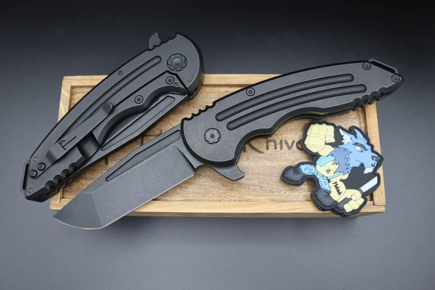 Jake Hoback Knives Husky DLC Titanium & DLC Nitro-V
