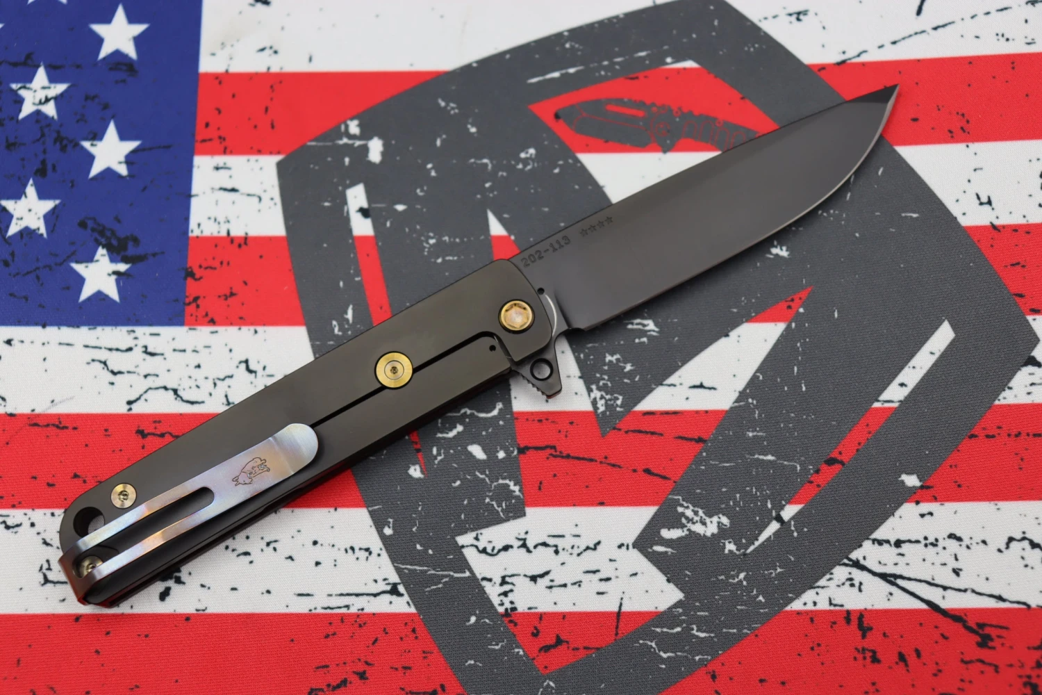 Medford M-48 Red Aluminum Handle W/ PVD Spring & Bronze Hardware/Clip & PVD S35VN 4 Medford M-48 Red Aluminum Handle W/ PVD Spring & Bronze Hardware/Clip & PVD S35VN - Image 4