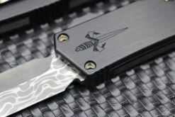 Marfione Scarab 2 D/E Spike Grind Vegas Forge Vines & Roses W/ Hefted Black Handle & Bronzed Ringed Hardware -Nc Blade image 375d0895 0adc 4060 b7ea 9acb95471e18