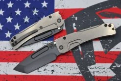 Medford Knife Slim Midi Tumbled Frame & Tanto PVD S35 W/ PVD Hardware/Clip