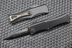 Microtech Hera Shadow Double Edge DLC Fully Serrated 702-3DLCTSH