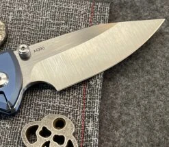 Chaves Scapegoat Exclusive Blue Stonewash Titanium & Belt Grind M390 -Nc Blade image 48800ef1 acf1 4f0a 8b68 66e8c45c3d3a