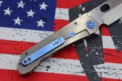 Medford Knife 187 DP Drop Point D2 Tumbled & Tumbled "2nd Amendment" Laser Handles W/ Blue Hardware/Clip -Nc Blade image 50f0b01e 1bc3 421e 99e7 4064a52a9e90
