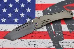 Medford Knife Slim Midi PVD S35 Tanto & PVD Handles W/ Flamed Hardware & Brushed/Flamed Clip