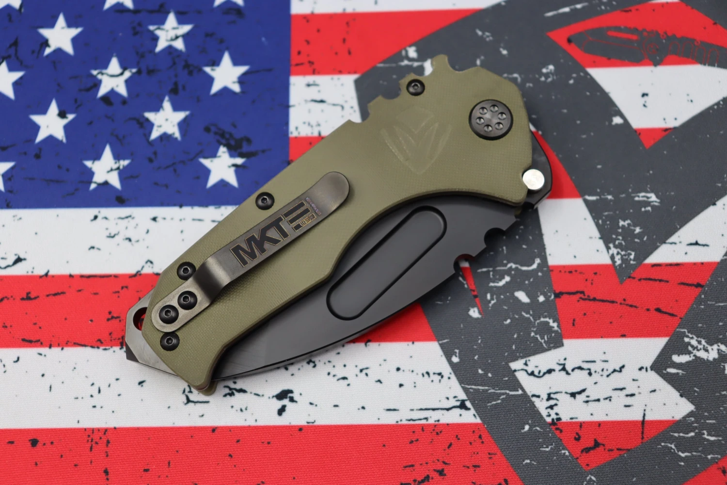 Medford Scout M/P Praetorian OD Green G10 & PVD D2 Blade W/ PVD Hardware/Clip/Breaker 4 Medford Scout M/P Praetorian OD Green G10 & PVD D2 Blade W/ PVD Hardware/Clip/Breaker - Image 4