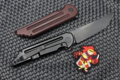 Jake Hoback Knives Kwaiback MK6 Red SureTouch W/ Fullers & DLC M390 -Nc Blade image 5565ca1c cf61 44c4 8f1e 9e69a5ca77d6