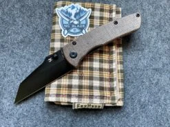 Kansept Knives Main Street Brown Canvas Micarta T1015A4