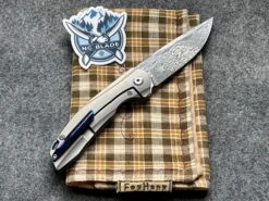 Kansept Knives Mini Accipitier Timascus & Damasteel Front Flipper K2007A7 -Nc Blade image 5c8d3232 3f9f 424a bd1e acbcc38befed