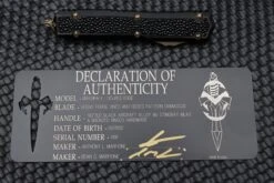 Marfione Makora II Vegas Forge Vines & Roses Damascus D/E & Hefted Alloy Handle W/ Stingray Inlays & Bronzed Ringed Hardware -Nc Blade image 5dec0d30 50a1 43b3 9ebe a35e3896f9b1