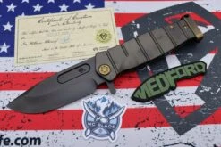Medford Knife Fighter Flipper USMC PVD & Bronze Hardware With PVD CPM-S35 107-261