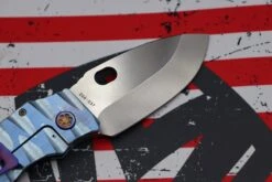 Medford TFF-1 Fat Daddy Blue "Lazy River" Sculpted Handles W/ Flamed Hardware, Blue Clip & Tumbled S35VN -Nc Blade image 64bdbbf3 090d 44a8 b8fb fd7f070c6b49