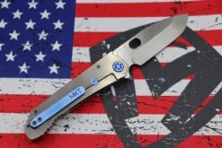 Medford Knife 187 DP Drop Point D2 Tumbled & Tumbled "2nd Amendment" Laser Handles W/ Blue Hardware/Clip -Nc Blade image 665a871d e3d0 427f 840d 2db6ea4b621d