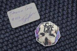 Custom Knife Factory Skull Of Silence Titanium Engraved Coin #016 -Nc Blade image 68a37a1d d3f3 4157 805f 37a0dec11b5b