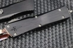 Marfione Custom Knives Combat Troodon D/E Vegas Forge Hot Blued Sharktooth Pattern Blade/Clip W/ Hefted Black Handle & DLC Ringed Hardware -Nc Blade image 69408fc0 49a7 41ae 9b61 52d281270cca