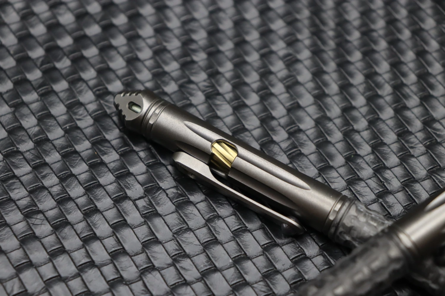 Microtech Kyroh Pen Shot Peened Full Size 403-TI-SPTRI 3 Microtech Kyroh Pen Shot Peened Full Size 403-TI-SPTRI - Image 3