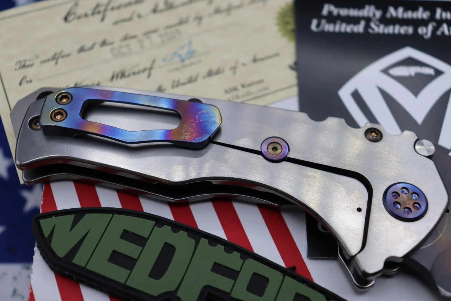 Medford Knife Praetorian T Tumbled & Flamed Hardware With S35 Vulcan Tanto 103-172 8 Medford Knife Praetorian T Tumbled & Flamed Hardware With S35 Vulcan Tanto 103-172 - Image 8