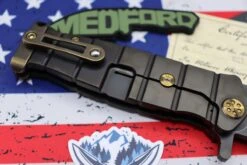 Medford Knife Fighter Flipper USMC PVD & Bronze Hardware With PVD CPM-S35 107-261 -Nc Blade image 7009571e 2219 4ca9 ad0e 481c2fdc1f5e
