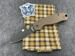 Spyderco Para 3 Flat Dark Earth DLC Exclusive C223GPBNBK