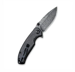 Civivi Pintail Flipper Twill Carbon Fiber Overlay On Black G10 Handle (2.98" Black Hand Rubbed Damascus) C2020DS-1 -Nc Blade image 76c128b6 284a 4c5b 81ad 1bcb68d945d4