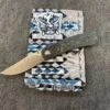 Kansept Knives Reverie Black/Blue Carbon Fiber CPM-S35VN Front Flipper