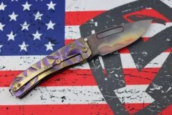 Medford Midi Marauder Vulcan S35 Drop Point & Violet W/ Bronze Stained Glass Sculpted Handles W/ Bronze Hardware/Clip -Nc Blade image 7c1b68ed 489b 4f32 9568 2e70da536252