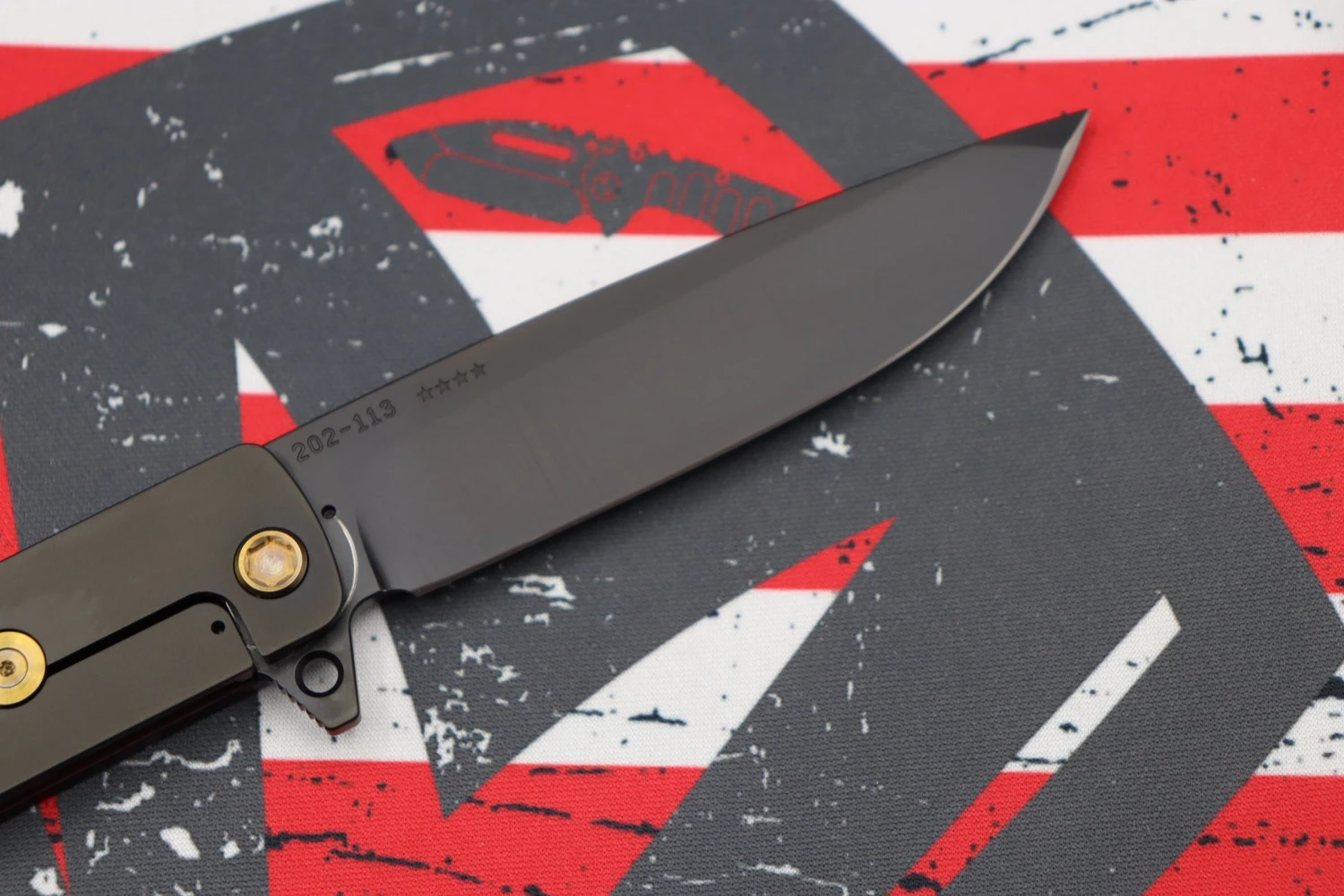 Medford M-48 Red Aluminum Handle W/ PVD Spring & Bronze Hardware/Clip & PVD S35VN 5 Medford M-48 Red Aluminum Handle W/ PVD Spring & Bronze Hardware/Clip & PVD S35VN - Image 5