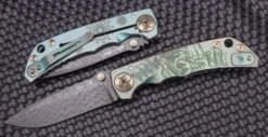 Spartan Blades Harsey Folder 2022 Special Edition Green Plague Doctor & Damascus