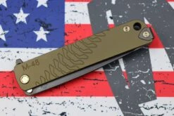 Medford M-48 Mustard Green Aluminum Handle W/ PVD Spring & Bronze Hardware W/ PVD Clip & PVD S35VN -Nc Blade image 8cc05eaa f891 408e be90 9fcb398ca804