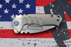 Medford Praetorian Genesis T S35 Tumbled Drop Point & Tumbled Handles W/ Blue Hardware/Clip -Nc Blade image 931d827e 4e56 4405 aaaa aed0b3949664