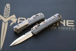Marfione Custom Knives Glykon High Polish Bayonet W/ Hefted Black Aluminum Handle & Ti Accents