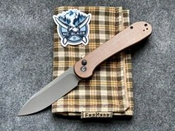 Civivi Elementum Button Lock Brown Micarta C2103D