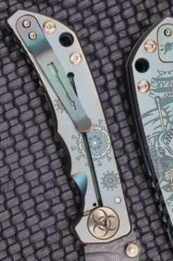 Spartan Blades Harsey Folder 2022 Special Edition Green Plague Doctor & Damascus -Nc Blade image a241aef3 ee1b 49e4 81a4 26ef101e0d28