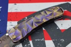 Medford Midi Marauder Vulcan S35 Drop Point & Violet W/ Bronze Stained Glass Sculpted Handles W/ Bronze Hardware/Clip -Nc Blade image a53017f7 4a1b 4cf3 8c49 4640fca0b2ec