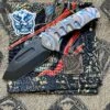 Medford Knife Praetorian T Flamed & Blue With S35 Tanto 104-042