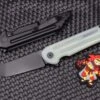Jake Hoback Knives Kwaiback MK6 Jade G-10 W/ Fullers & DLC M390