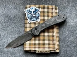 Civivi Elementum Button Lock Damascus & Marble Carbon Fiber C2103DS-3