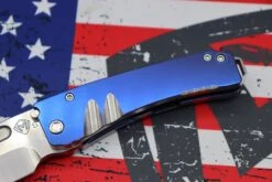 Medford Midi Marauder S35 Tumbled Tanto & Blue Handles W/ Brushed Silver Grooves/Scallops/Perimeters -Nc Blade image ab92ec9d 25f7 4fb9 b80f 0c0ee69576de