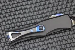 Marfione Hera D/E Spike Grind Hot Blued Vegas Forge Reptilian Pattern Damascus & Black Anodized Handle W/ Zircuti Button & Pocket Clip & DLC Two Tone Hardware -Nc Blade image ad12e8dd df4f 45f7 b25a d4b9512feeb5