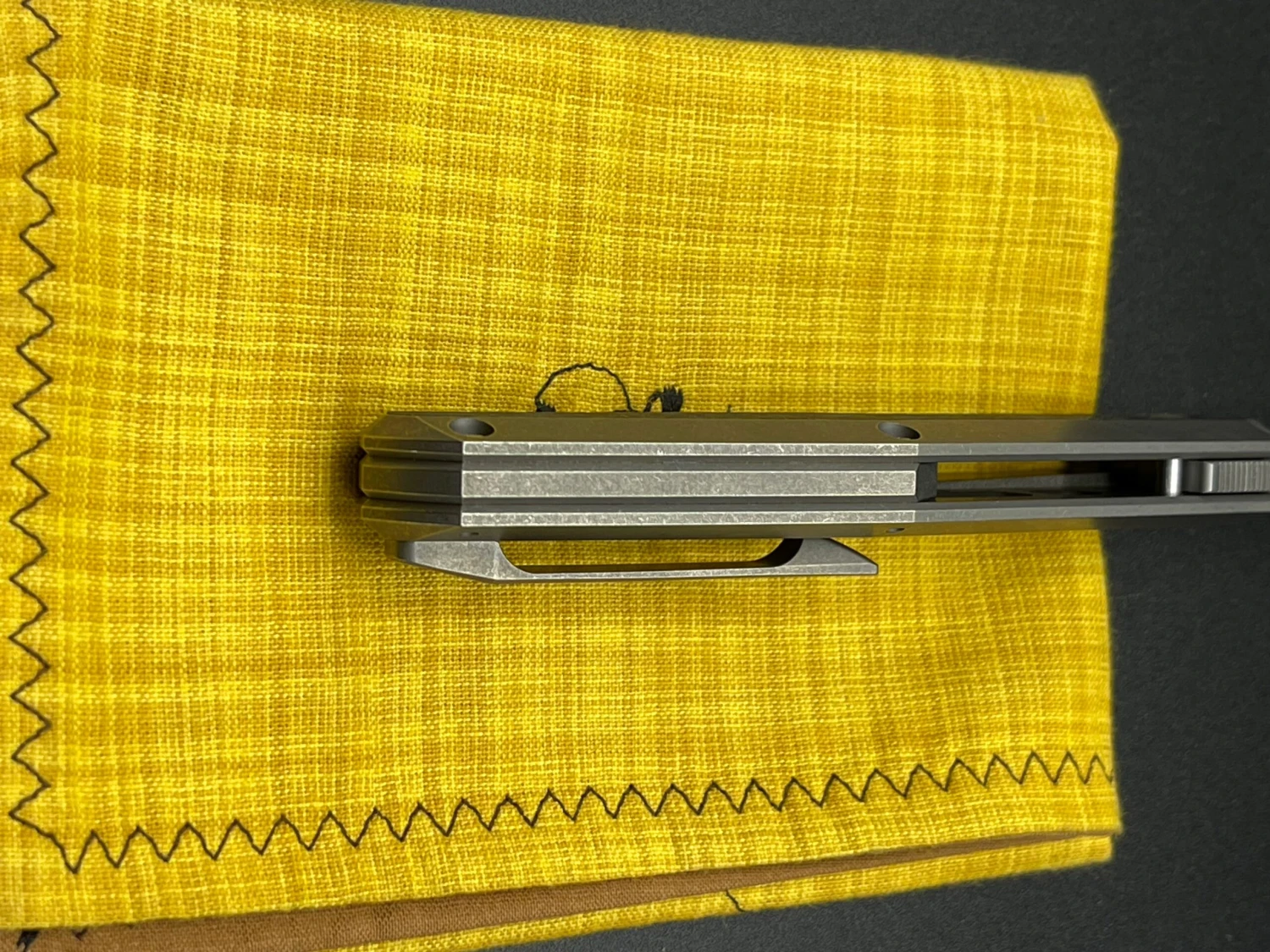 Custom Knife Factory FIF20 Titanium Handles With Carbon Fiber Inlay 4 Custom Knife Factory FIF20 Titanium Handles With Carbon Fiber Inlay - Image 4