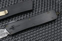 Marfione Scarab 2 D/E Spike Grind Vegas Forge Vines & Roses W/ Hefted Black Handle & Bronzed Ringed Hardware -Nc Blade image b222bb38 02f1 4683 8633 889354c5ab34