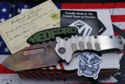 Medford Knife Praetorian T Tumbled & Flamed Hardware With S35 Vulcan Tanto 103-172